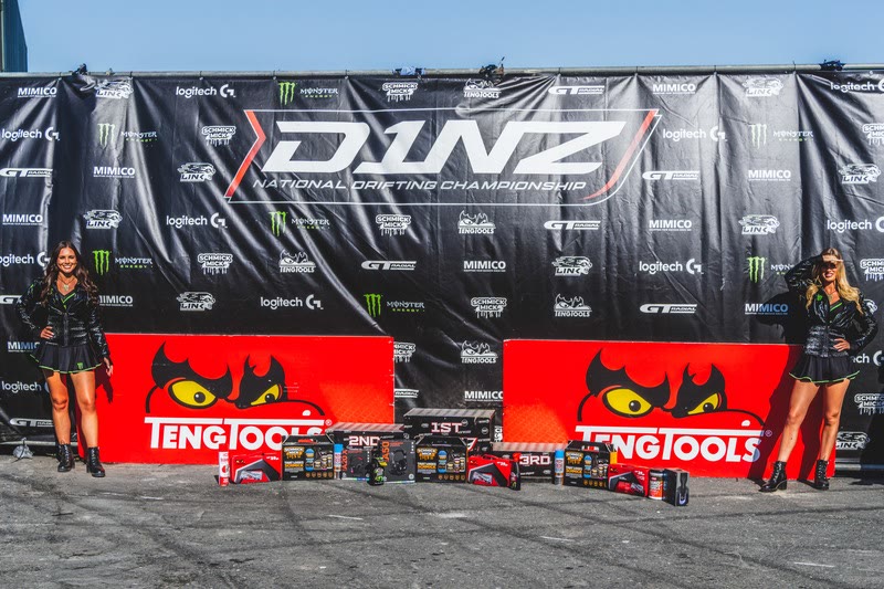 Monster Energy branded wall on the broadcast